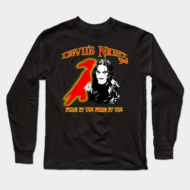 Devil's Night '94 Long Sleeve T-Shirt by Cult Classic Clothing 